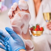 french polish pedicure
