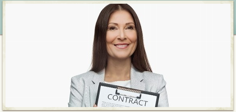 woman holding contract 